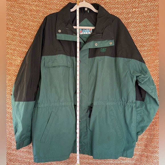 Vintage Teal and Black Caterpillar Windbreaker - Picture 10 of 11